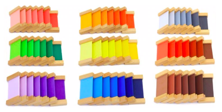 Montessori Farbtäfelchen Kasten 3