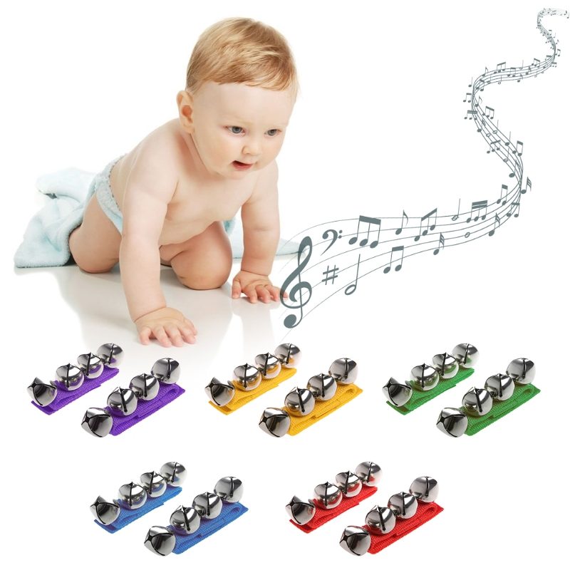 Montessori Glöckchenarmband für Babys mit leuchtenden Farben und sanften Klängen