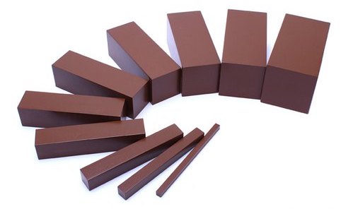 Fehlerkontrolle an der Braunen Treppe Montessori mit dem kleinsten Prisma