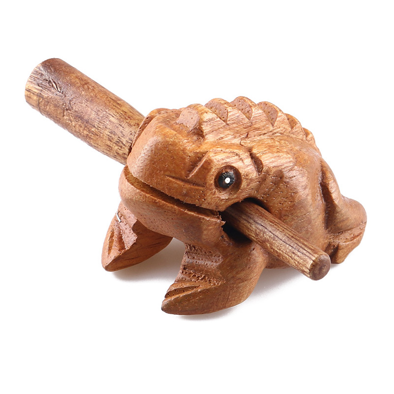 Klangfrosch Guiro aus Massivholz mit passendem Holzschlägel