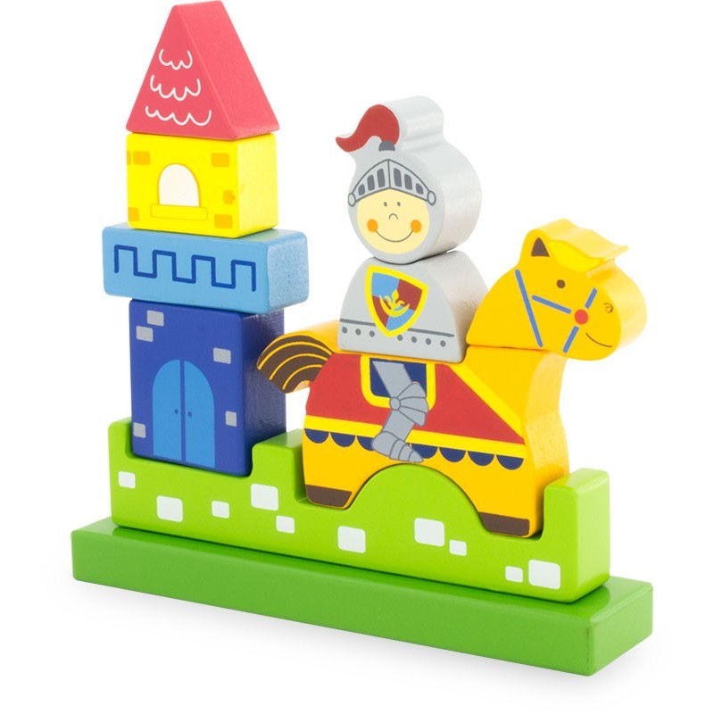 Magnetische Spielfiguren Ritter in Rüstung und Ritterburg