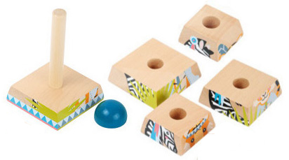 Holz-Stapelpyramide für Babys – Montessori Lernspielzeug zur Größendifferenzierung