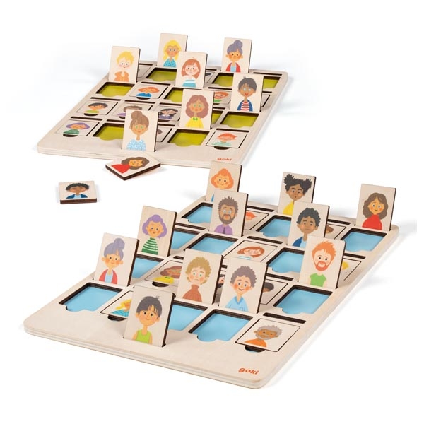 Ratespiel aus Holz für 2 Personen – 2 Spielbretter, 42 Teile