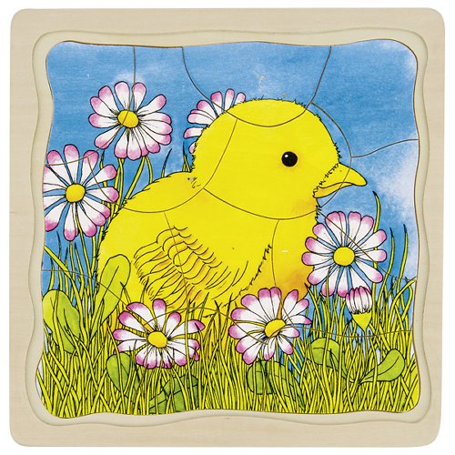Puzzle Huhn aus Holz – Lebenszyklus vom Ei zum Huhn in 4 Schichten - Ansicht 4