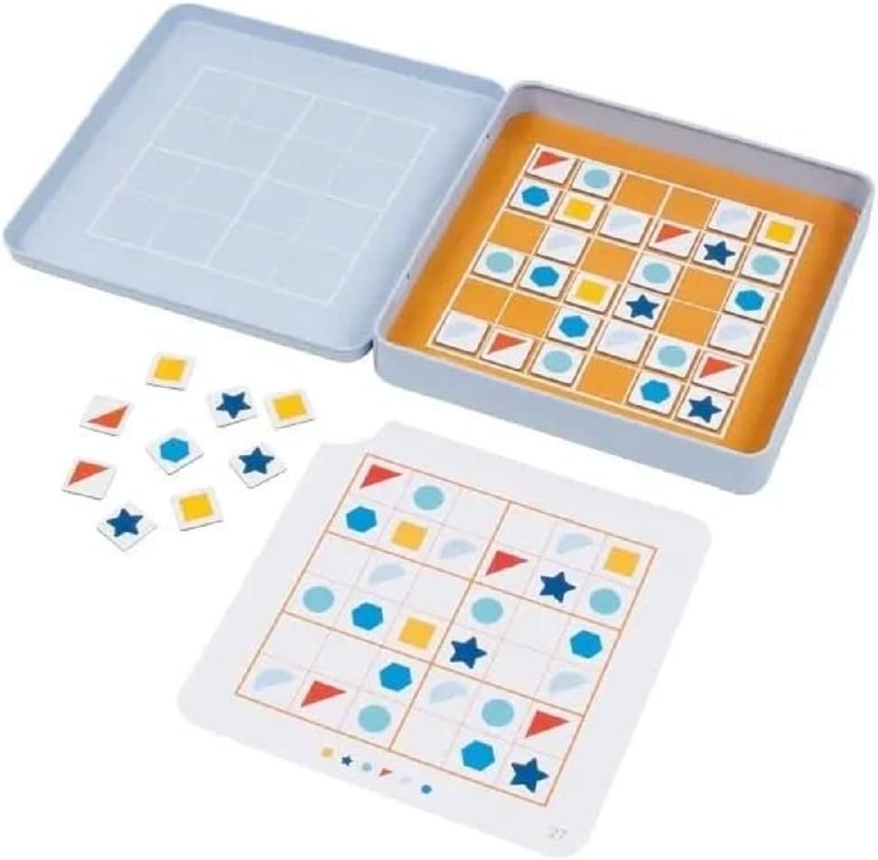 Magnetisches Sudoku für Kinder in der Metalldose – 25 Vorlagen